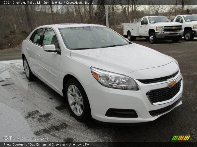 Summit White / Cocoa/Light Neutral 2014 Chevrolet Malibu LT