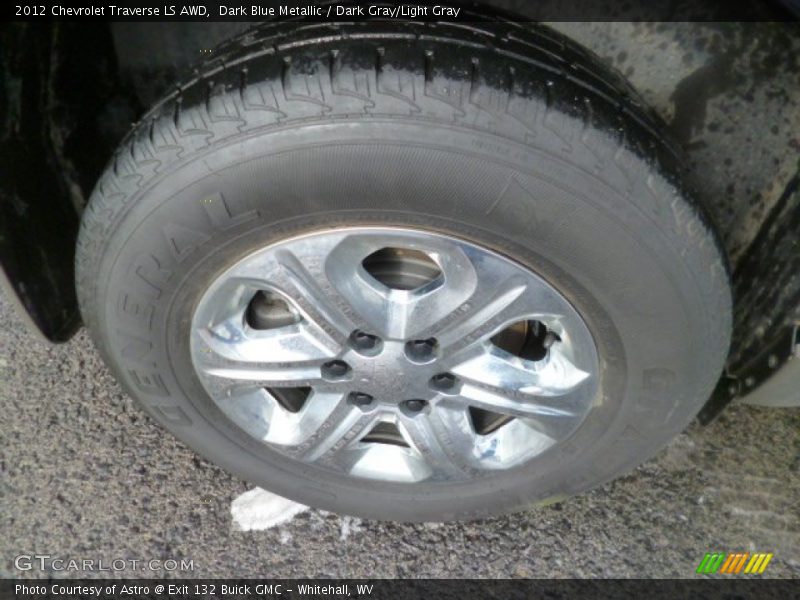 Dark Blue Metallic / Dark Gray/Light Gray 2012 Chevrolet Traverse LS AWD