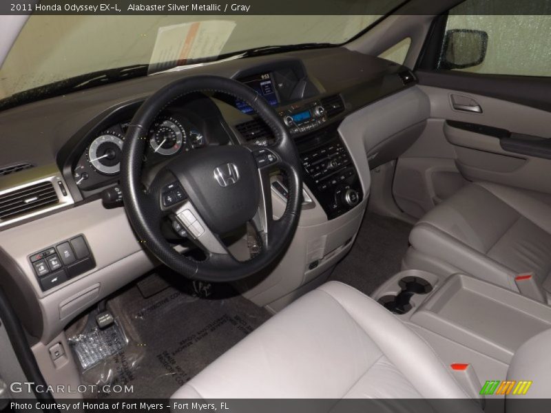 Alabaster Silver Metallic / Gray 2011 Honda Odyssey EX-L