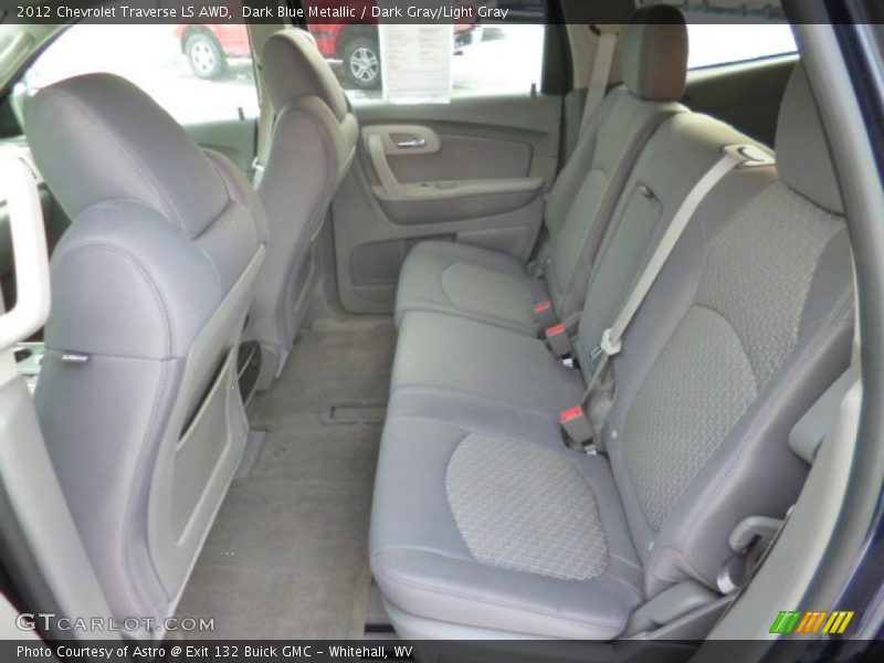 Dark Blue Metallic / Dark Gray/Light Gray 2012 Chevrolet Traverse LS AWD