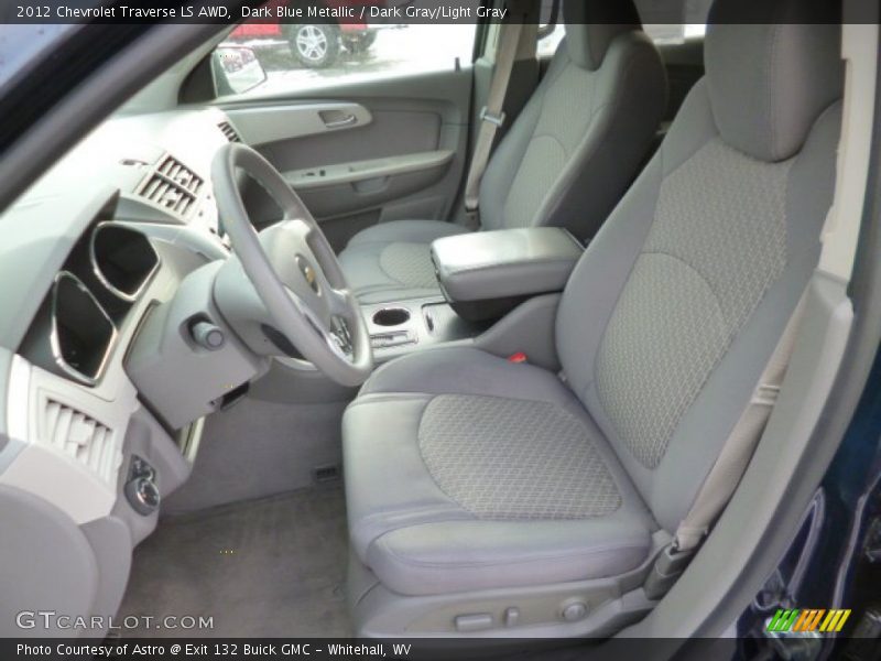 Dark Blue Metallic / Dark Gray/Light Gray 2012 Chevrolet Traverse LS AWD