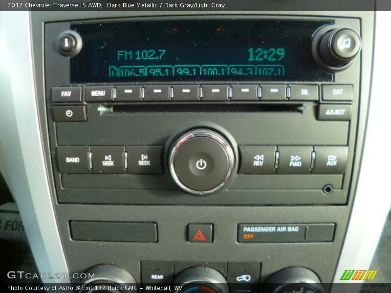 Controls of 2012 Traverse LS AWD
