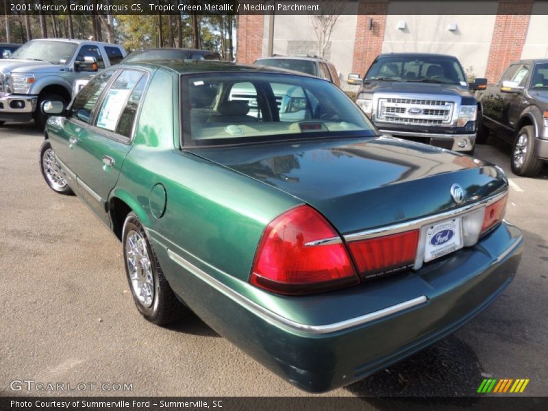 Tropic Green Metallic / Medium Parchment 2001 Mercury Grand Marquis GS