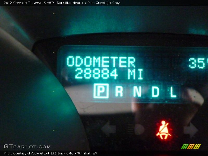 Dark Blue Metallic / Dark Gray/Light Gray 2012 Chevrolet Traverse LS AWD