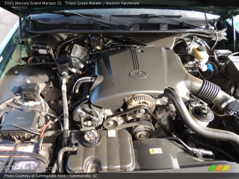 Tropic Green Metallic / Medium Parchment 2001 Mercury Grand Marquis GS