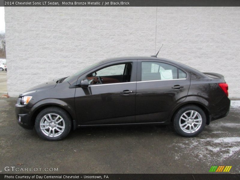 Mocha Bronze Metallic / Jet Black/Brick 2014 Chevrolet Sonic LT Sedan