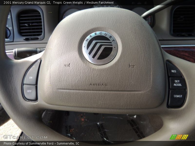 Tropic Green Metallic / Medium Parchment 2001 Mercury Grand Marquis GS