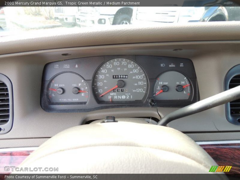 Tropic Green Metallic / Medium Parchment 2001 Mercury Grand Marquis GS