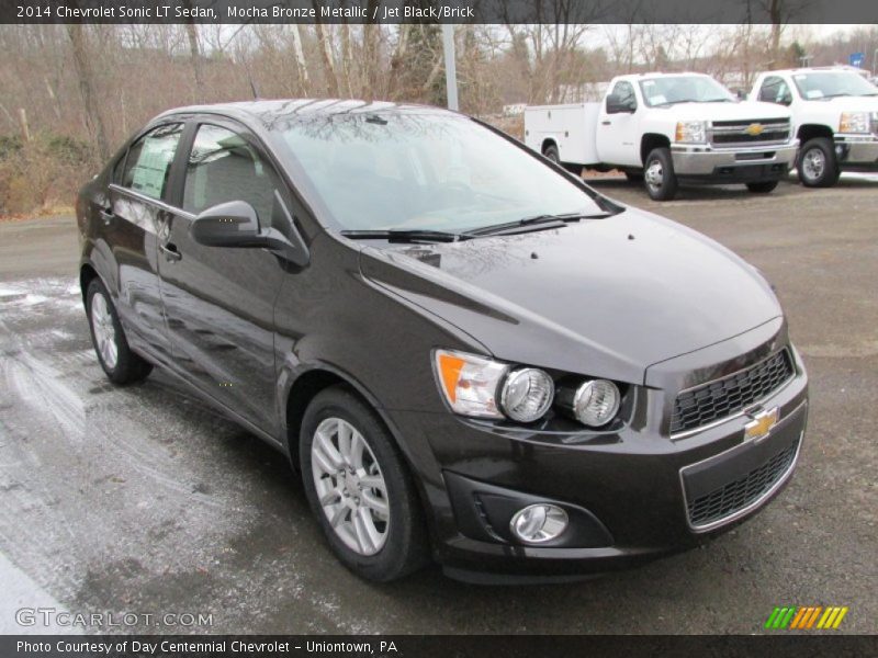 Mocha Bronze Metallic / Jet Black/Brick 2014 Chevrolet Sonic LT Sedan