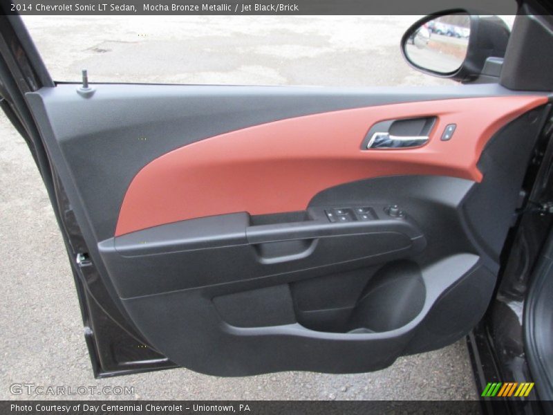 Mocha Bronze Metallic / Jet Black/Brick 2014 Chevrolet Sonic LT Sedan