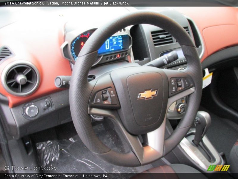 Mocha Bronze Metallic / Jet Black/Brick 2014 Chevrolet Sonic LT Sedan