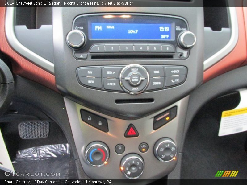 Mocha Bronze Metallic / Jet Black/Brick 2014 Chevrolet Sonic LT Sedan