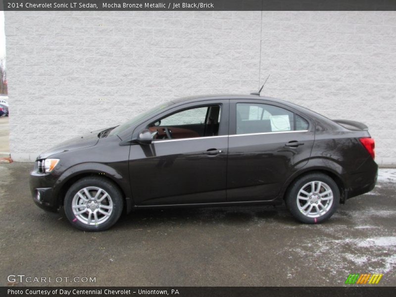 Mocha Bronze Metallic / Jet Black/Brick 2014 Chevrolet Sonic LT Sedan