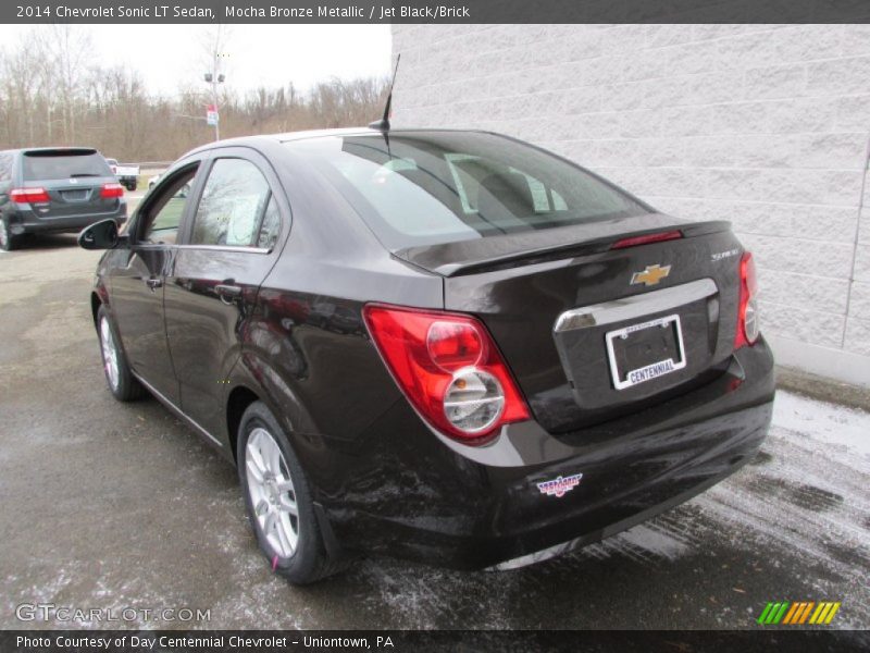 Mocha Bronze Metallic / Jet Black/Brick 2014 Chevrolet Sonic LT Sedan