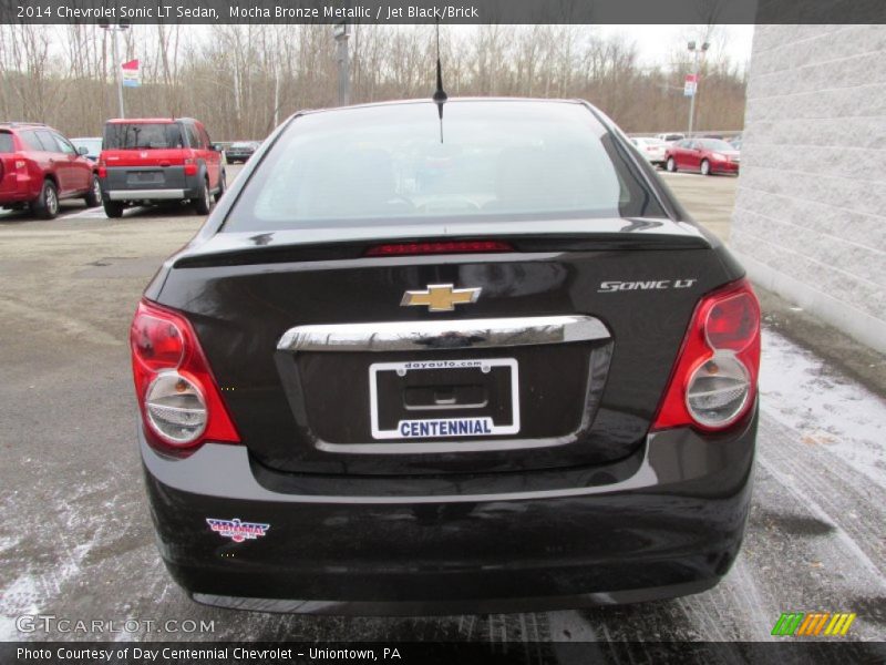 Mocha Bronze Metallic / Jet Black/Brick 2014 Chevrolet Sonic LT Sedan
