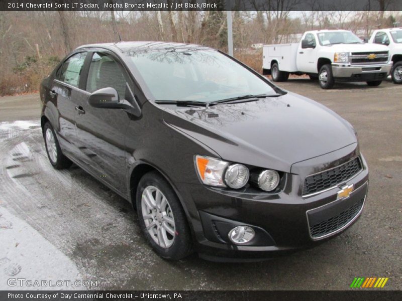 Mocha Bronze Metallic / Jet Black/Brick 2014 Chevrolet Sonic LT Sedan