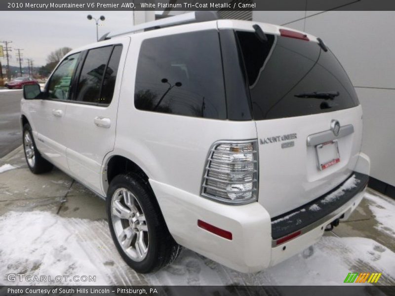 White Platinum Tri-Coat Metallic / Camel 2010 Mercury Mountaineer V6 Premier AWD