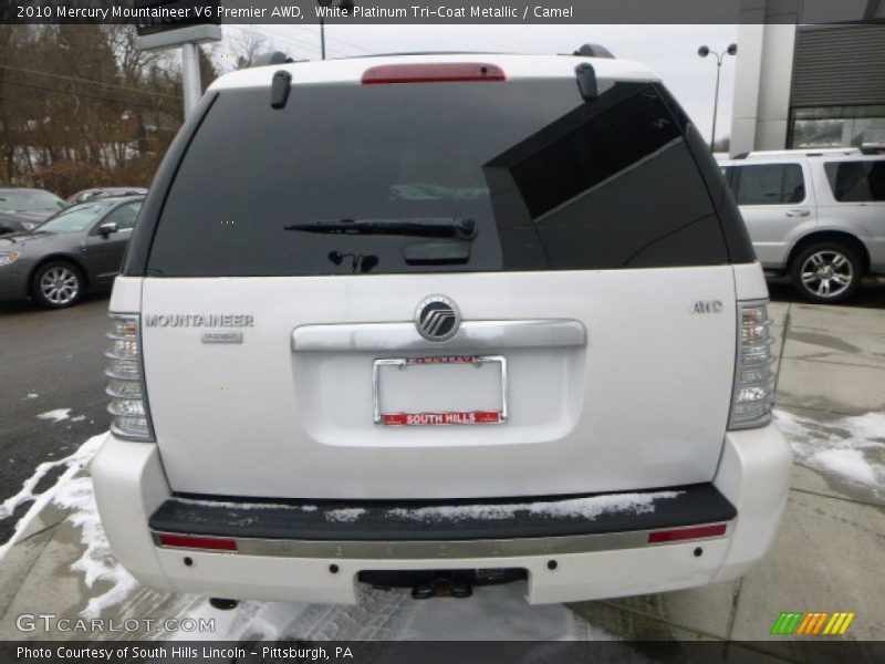 White Platinum Tri-Coat Metallic / Camel 2010 Mercury Mountaineer V6 Premier AWD