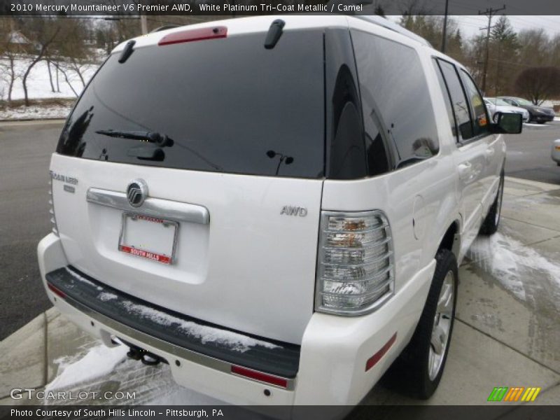 White Platinum Tri-Coat Metallic / Camel 2010 Mercury Mountaineer V6 Premier AWD