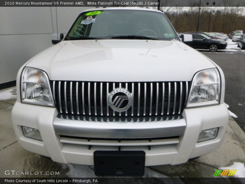 White Platinum Tri-Coat Metallic / Camel 2010 Mercury Mountaineer V6 Premier AWD