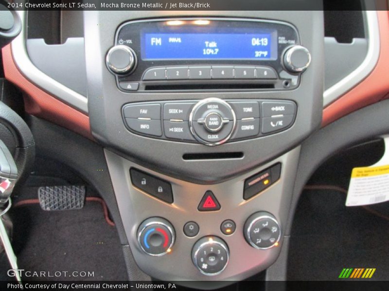 Mocha Bronze Metallic / Jet Black/Brick 2014 Chevrolet Sonic LT Sedan