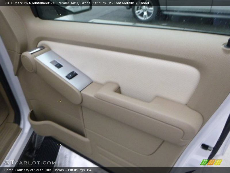 White Platinum Tri-Coat Metallic / Camel 2010 Mercury Mountaineer V6 Premier AWD