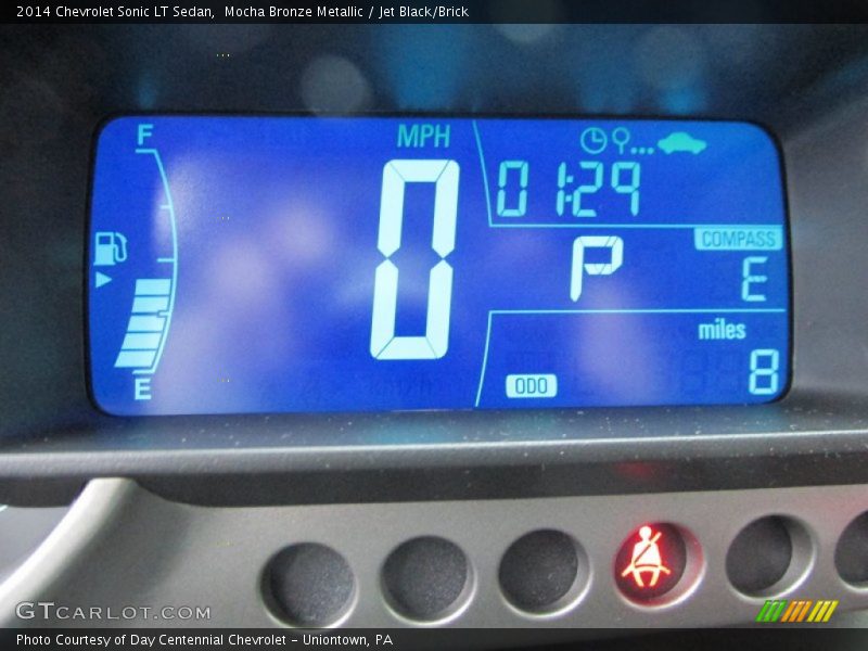 Mocha Bronze Metallic / Jet Black/Brick 2014 Chevrolet Sonic LT Sedan