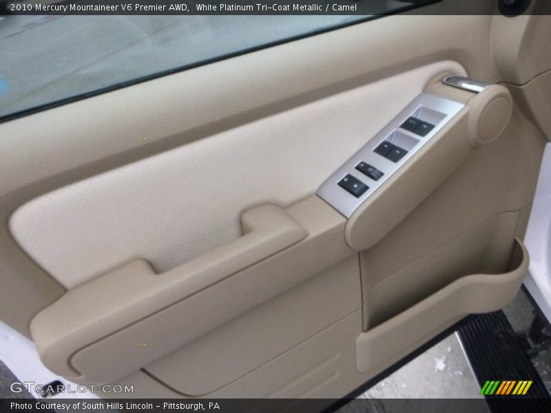 White Platinum Tri-Coat Metallic / Camel 2010 Mercury Mountaineer V6 Premier AWD