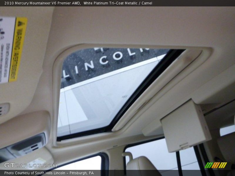 White Platinum Tri-Coat Metallic / Camel 2010 Mercury Mountaineer V6 Premier AWD