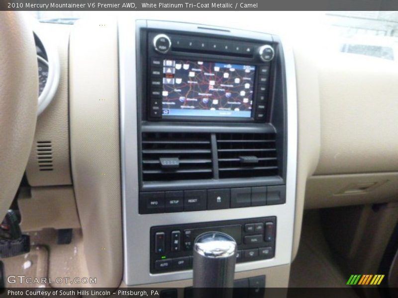 White Platinum Tri-Coat Metallic / Camel 2010 Mercury Mountaineer V6 Premier AWD