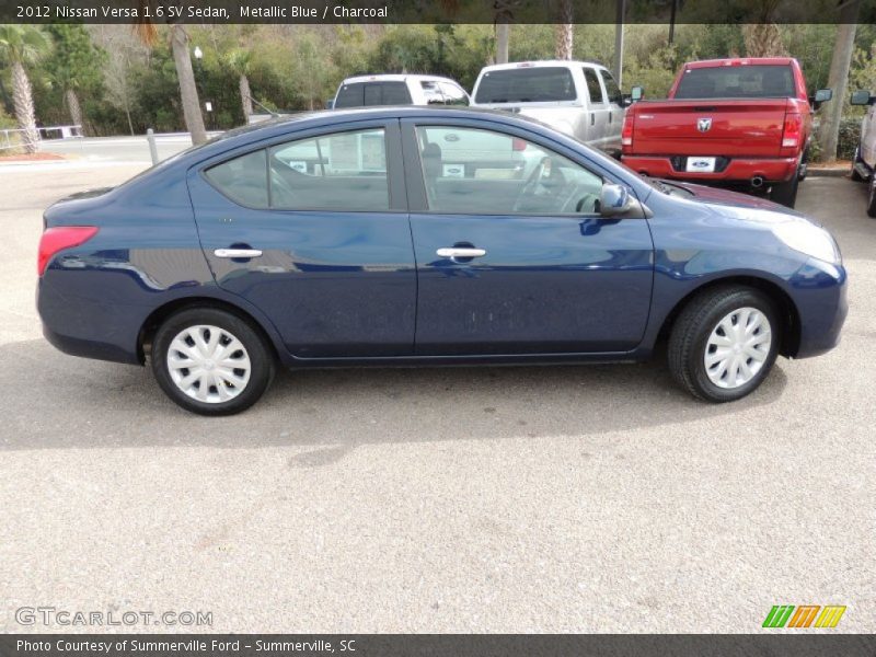 Metallic Blue / Charcoal 2012 Nissan Versa 1.6 SV Sedan