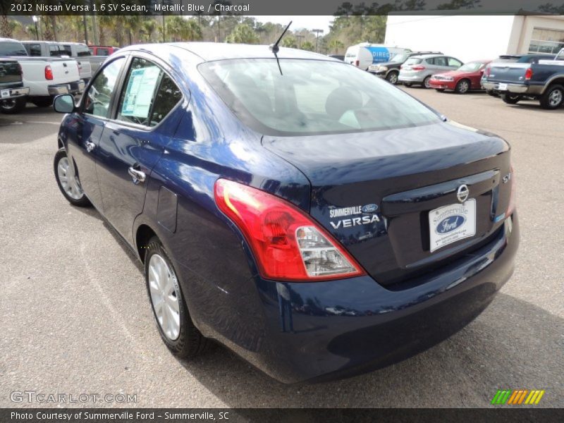 Metallic Blue / Charcoal 2012 Nissan Versa 1.6 SV Sedan