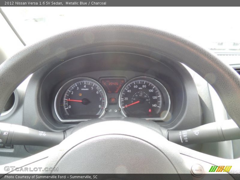 Metallic Blue / Charcoal 2012 Nissan Versa 1.6 SV Sedan