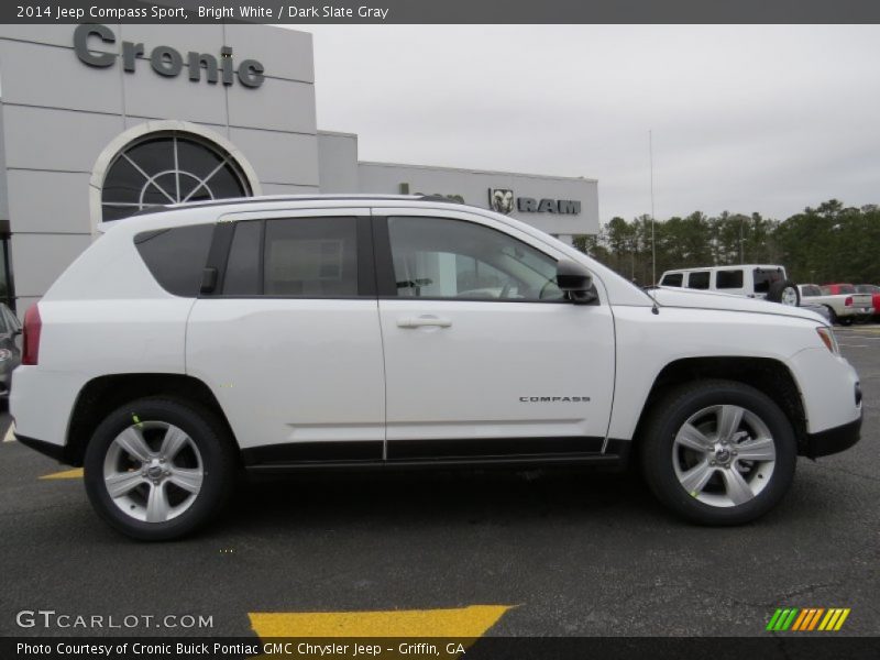 Bright White / Dark Slate Gray 2014 Jeep Compass Sport