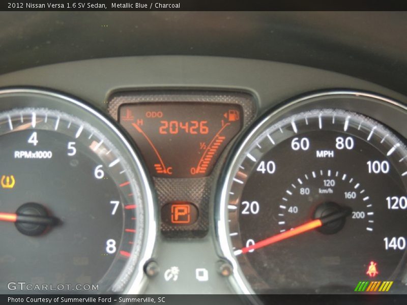 Metallic Blue / Charcoal 2012 Nissan Versa 1.6 SV Sedan