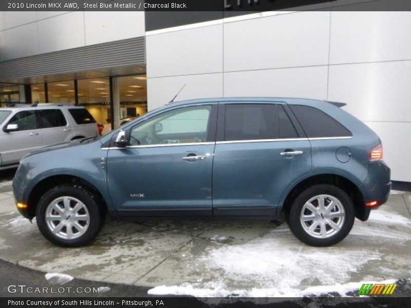 Steel Blue Metallic / Charcoal Black 2010 Lincoln MKX AWD