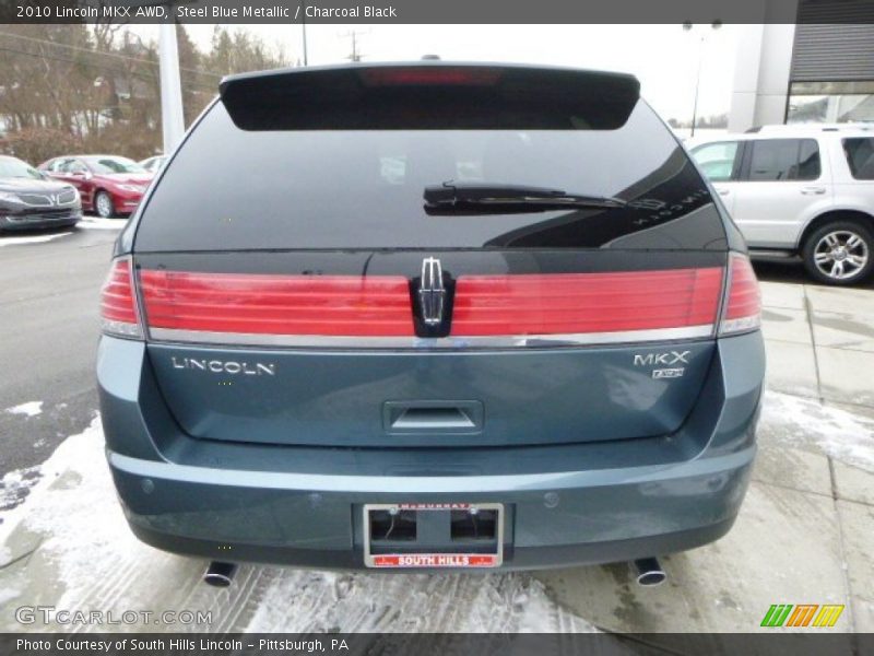 Steel Blue Metallic / Charcoal Black 2010 Lincoln MKX AWD