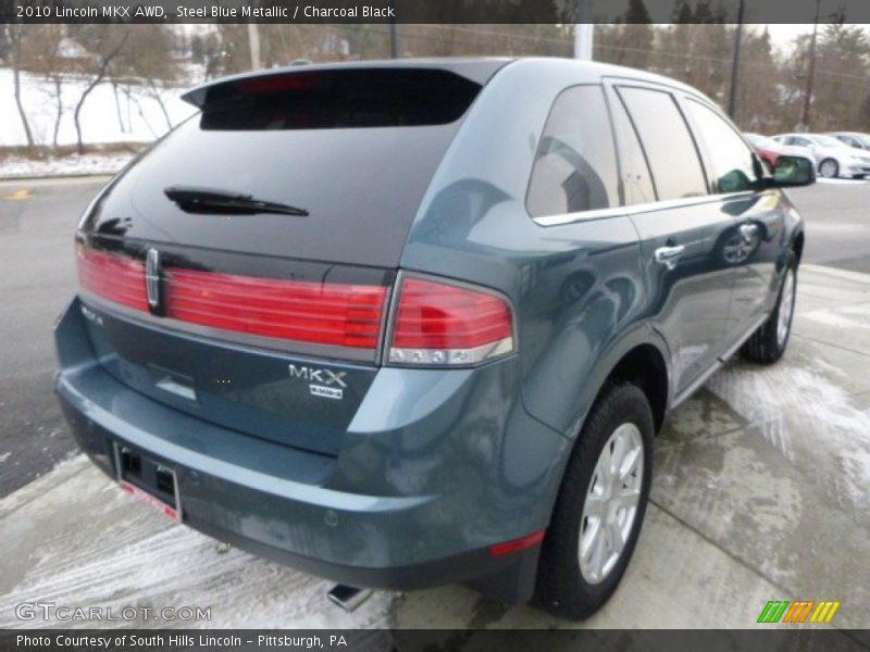 Steel Blue Metallic / Charcoal Black 2010 Lincoln MKX AWD