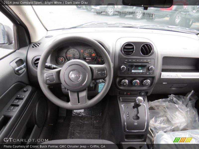 Bright White / Dark Slate Gray 2014 Jeep Compass Sport