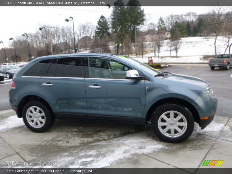 Steel Blue Metallic / Charcoal Black 2010 Lincoln MKX AWD
