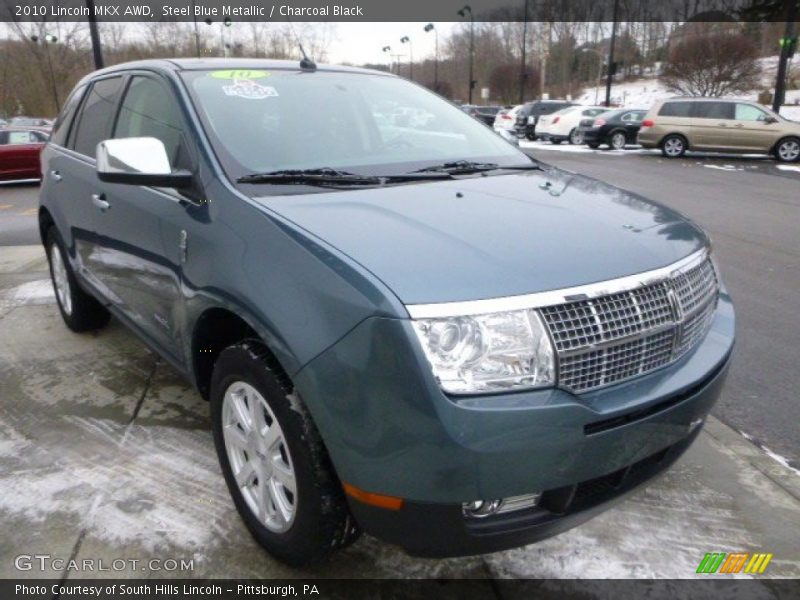 Steel Blue Metallic / Charcoal Black 2010 Lincoln MKX AWD