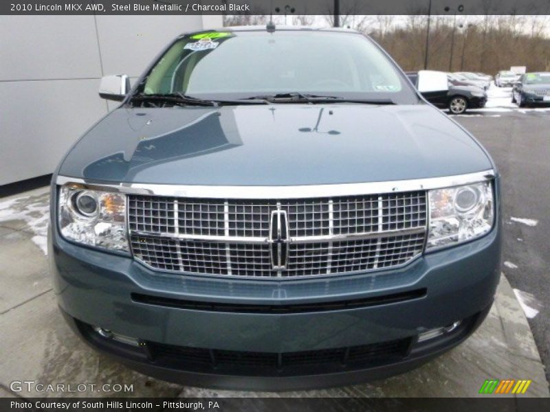 Steel Blue Metallic / Charcoal Black 2010 Lincoln MKX AWD