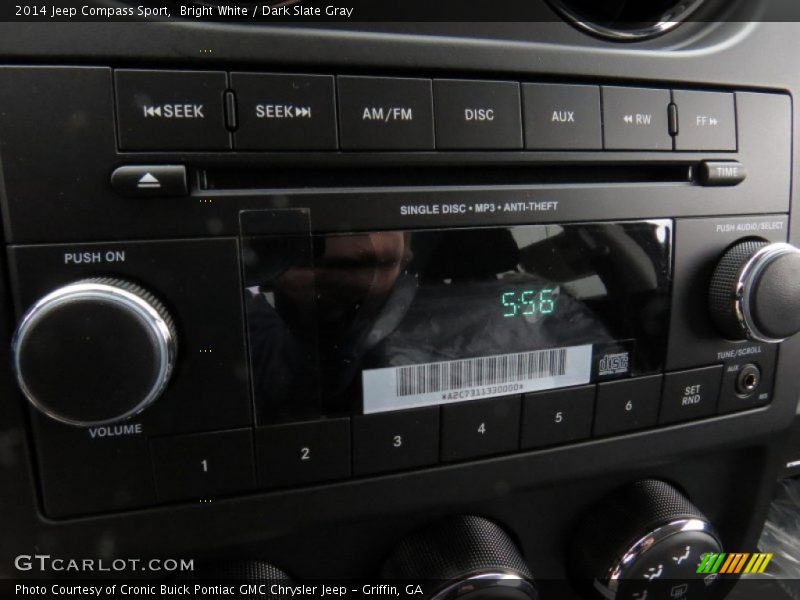 Bright White / Dark Slate Gray 2014 Jeep Compass Sport