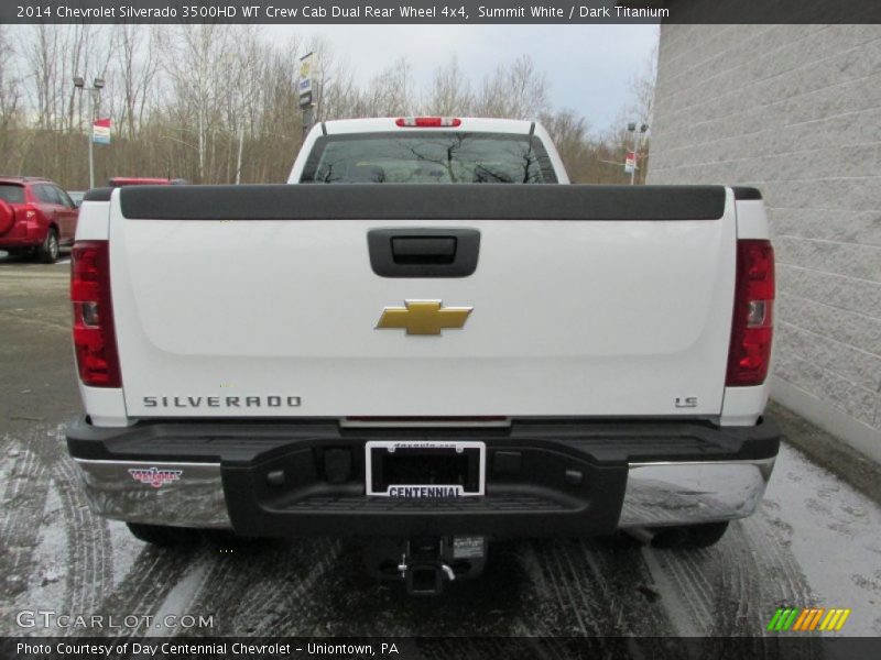 Summit White / Dark Titanium 2014 Chevrolet Silverado 3500HD WT Crew Cab Dual Rear Wheel 4x4