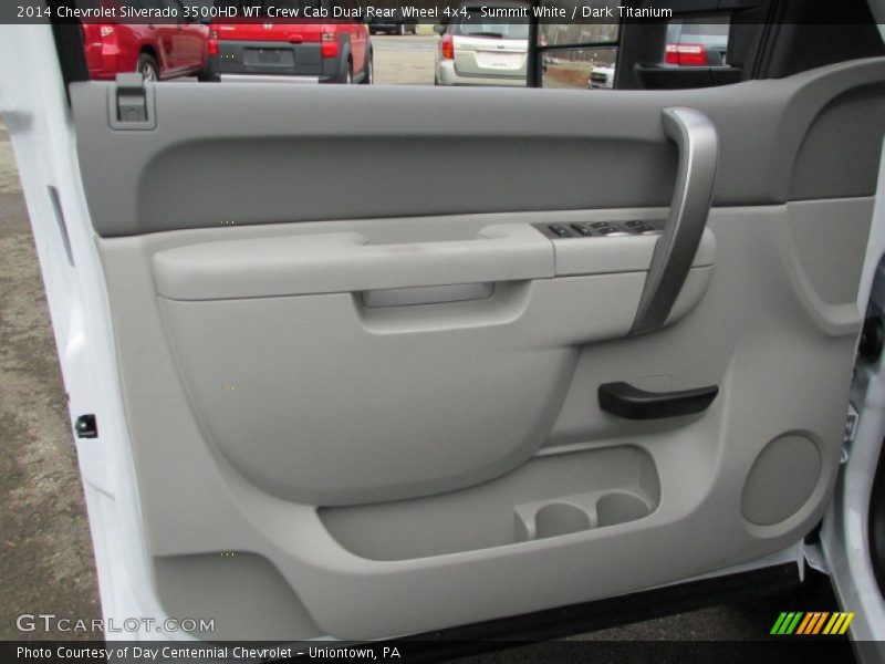 Summit White / Dark Titanium 2014 Chevrolet Silverado 3500HD WT Crew Cab Dual Rear Wheel 4x4