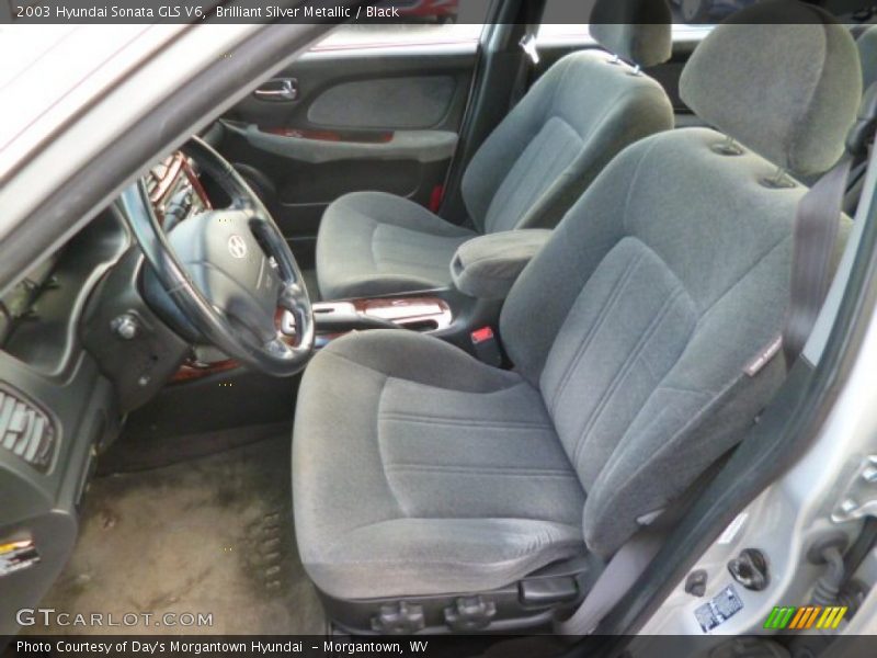 Brilliant Silver Metallic / Black 2003 Hyundai Sonata GLS V6