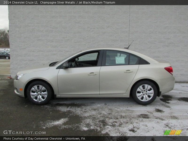 Champagne Silver Metallic / Jet Black/Medium Titanium 2014 Chevrolet Cruze LS