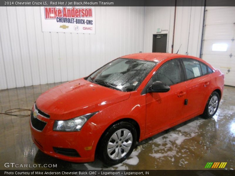 Red Hot / Jet Black/Medium Titanium 2014 Chevrolet Cruze LS