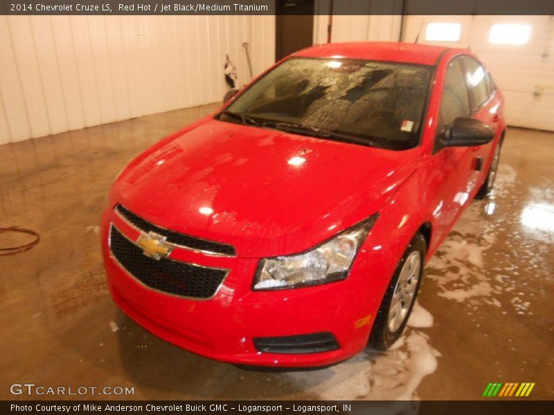 Red Hot / Jet Black/Medium Titanium 2014 Chevrolet Cruze LS