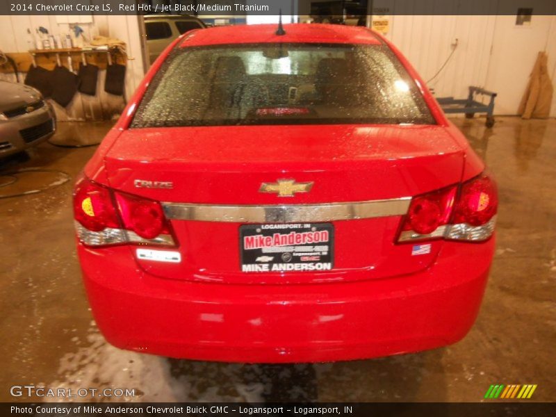 Red Hot / Jet Black/Medium Titanium 2014 Chevrolet Cruze LS